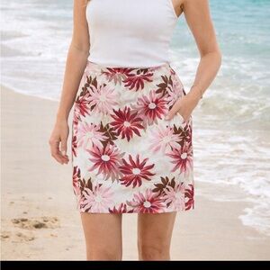 NWT RIPSKIRT HAWAII FLORAL SUMMER SWIM COVERUP SKIRT SIZE LARGE